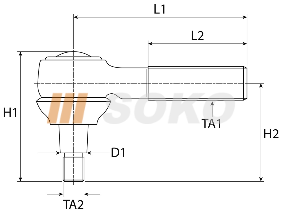 Steering Joint Front – Case-IH B514016