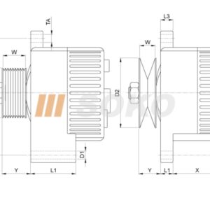 Alternator 14 V - 33 A