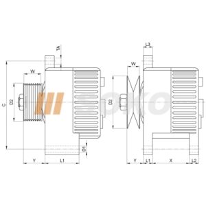 Alternator 14 V - 65 A